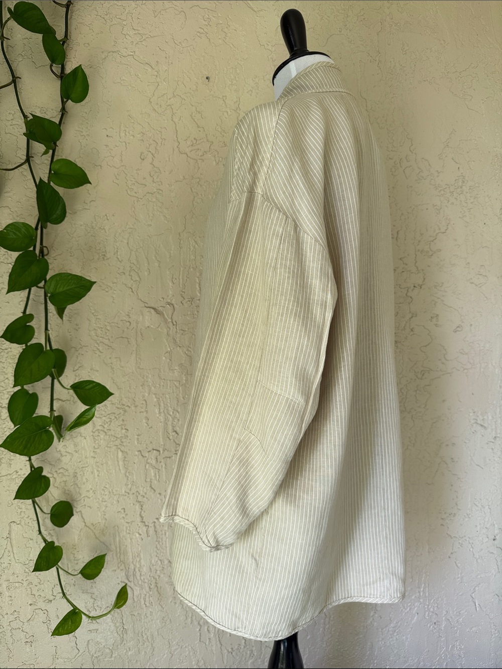 Women's Long Jacket 100% Linen in Cream - Picture 1 of 10